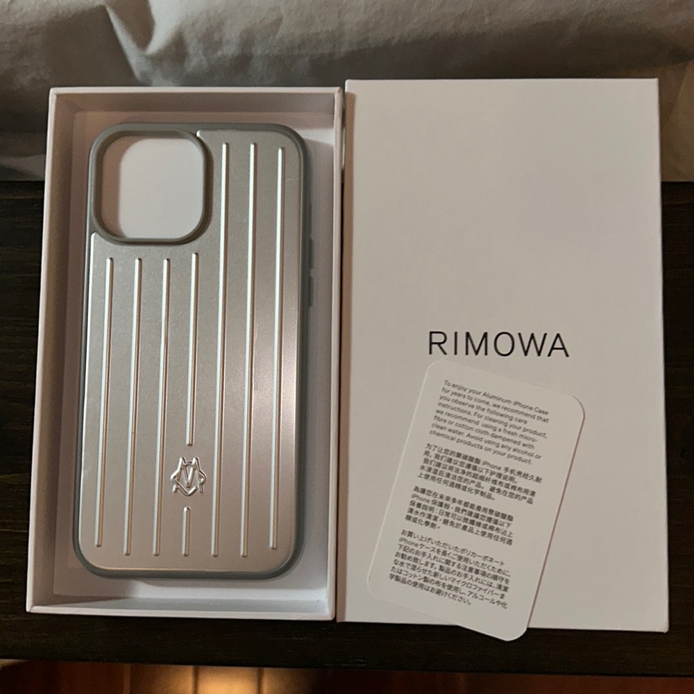 RIMOWA iPhone 13 Pro Max Case in Aluminum (used)
